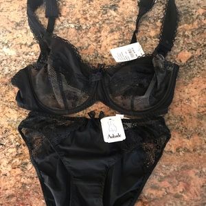 Aubade bra 34f  panties sz 2 small nwt